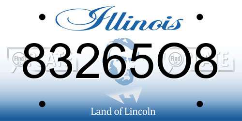 83265O8 Illinois License Plate