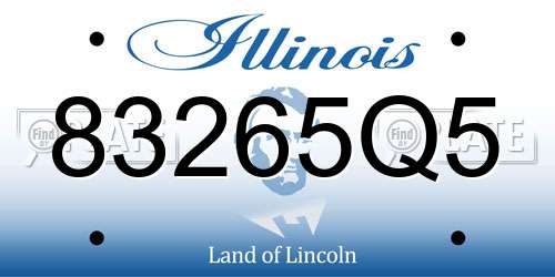 83265Q5 Illinois License Plate