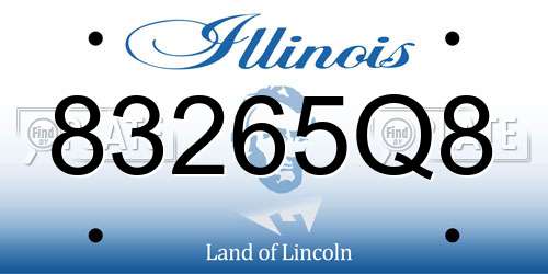 83265Q8 Illinois License Plate