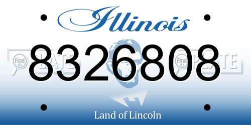 8326808 Illinois License Plate