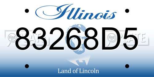 83268D5 Illinois License Plate