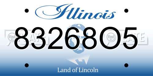 83268O5 Illinois License Plate