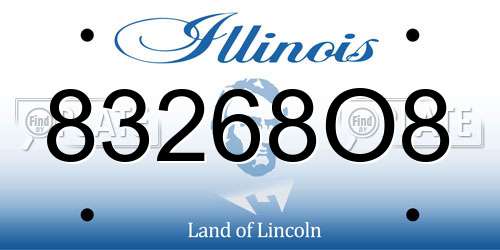 83268O8 Illinois License Plate