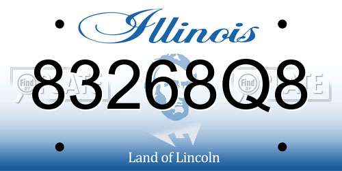 83268Q8 Illinois License Plate