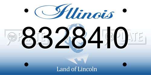 83284I0 Illinois License Plate