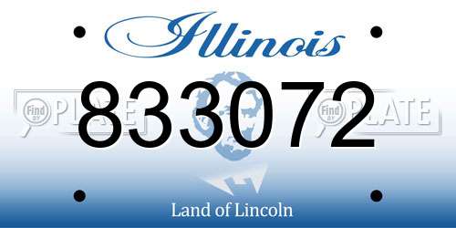 833072 Illinois License Plate