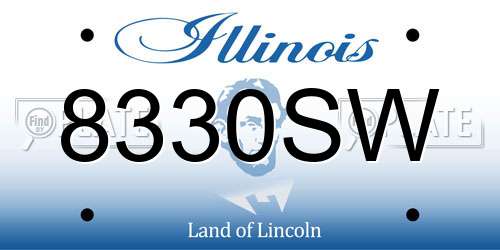 8330SW Illinois License Plate