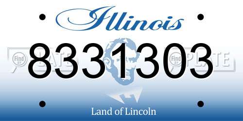 8331303 Illinois License Plate