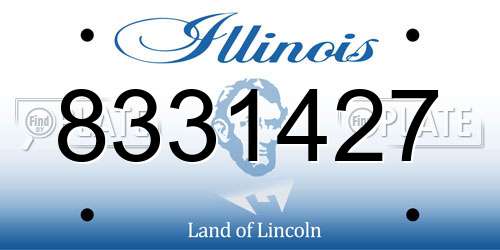 8331427 Illinois License Plate