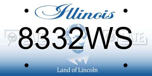 8332WS Illinois License Plate