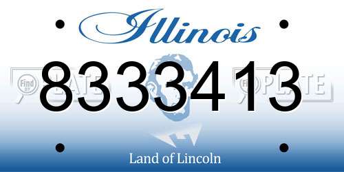 8333413 Illinois License Plate