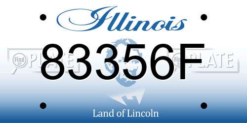 83356F Illinois License Plate