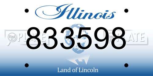 833598 Illinois License Plate