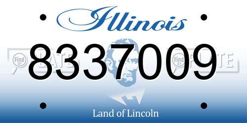 8337009 Illinois License Plate