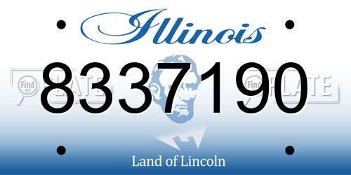 8337190 Illinois License Plate