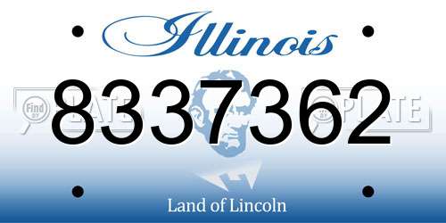 8337362 Illinois License Plate