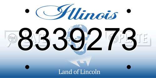 8339273 Illinois License Plate
