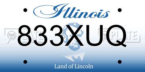 833XUQ Illinois License Plate