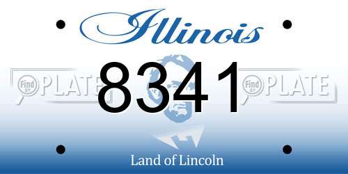 8341 Illinois License Plate