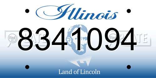 8341094 Illinois License Plate