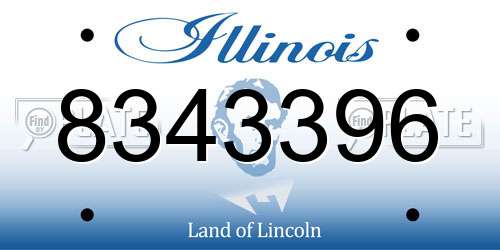 8343396 Illinois License Plate