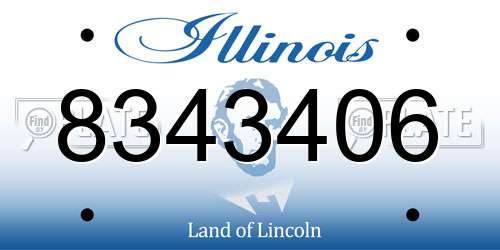 8343406 Illinois License Plate