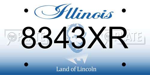 8343XR Illinois License Plate