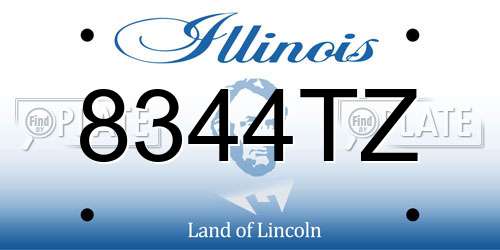 8344TZ Illinois License Plate