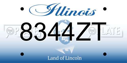 8344ZT Illinois License Plate