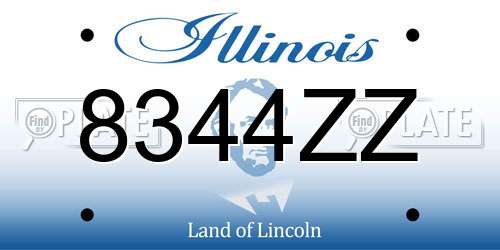 8344ZZ Illinois License Plate