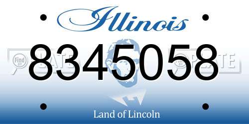8345058 Illinois License Plate