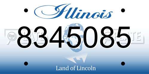 8345085 Illinois License Plate