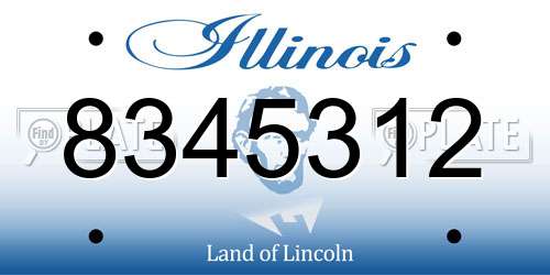 8345312 Illinois License Plate