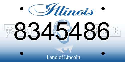 8345486 Illinois License Plate