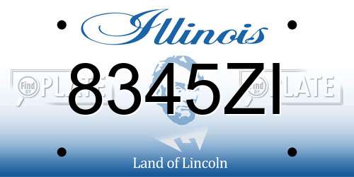 8345ZI Illinois License Plate