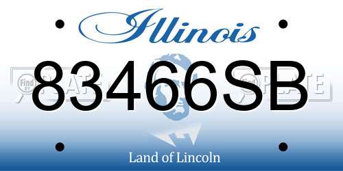 83466SB Illinois License Plate