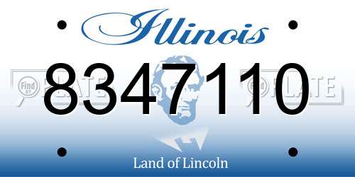 8347110 Illinois License Plate