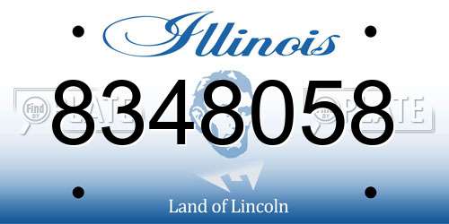 8348058 Illinois License Plate