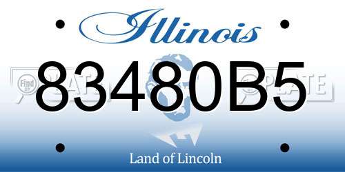 83480B5 Illinois License Plate