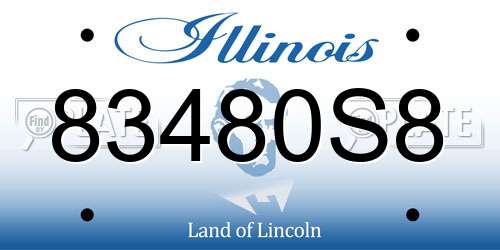 83480S8 Illinois License Plate