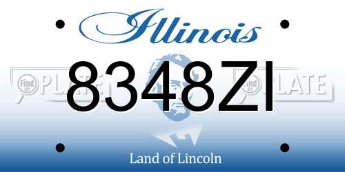 8348ZI Illinois License Plate