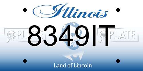 8349IT Illinois License Plate