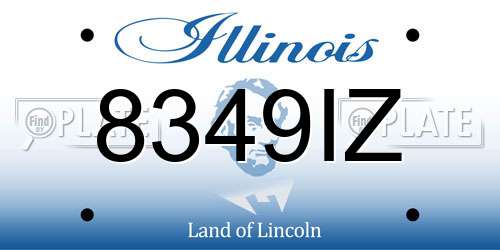 8349IZ Illinois License Plate