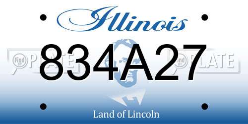 834A27 Illinois License Plate