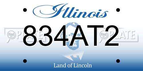 834AT2 Illinois License Plate