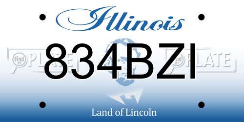 834BZI Illinois License Plate
