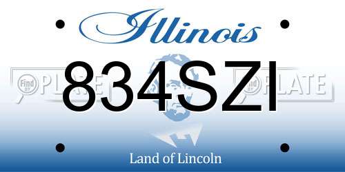834SZI Illinois License Plate