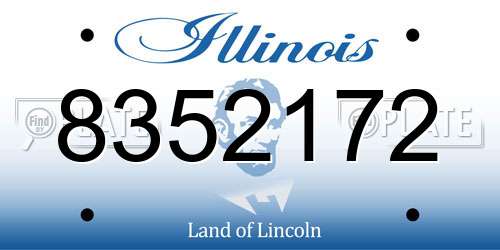 8352172 Illinois License Plate