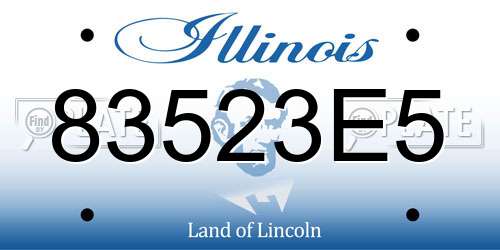 83523E5 Illinois License Plate