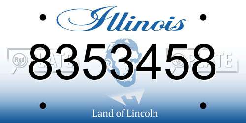 8353458 Illinois License Plate